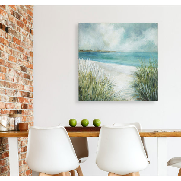 Beachcrest Home Coastal Fences On Canvas Painting & Reviews Wayfair